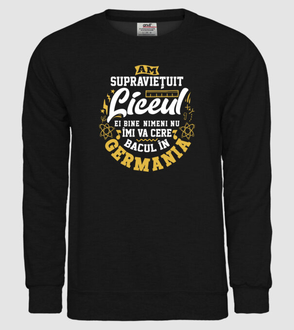Am supraviețuit liceul model negru pe tricou
