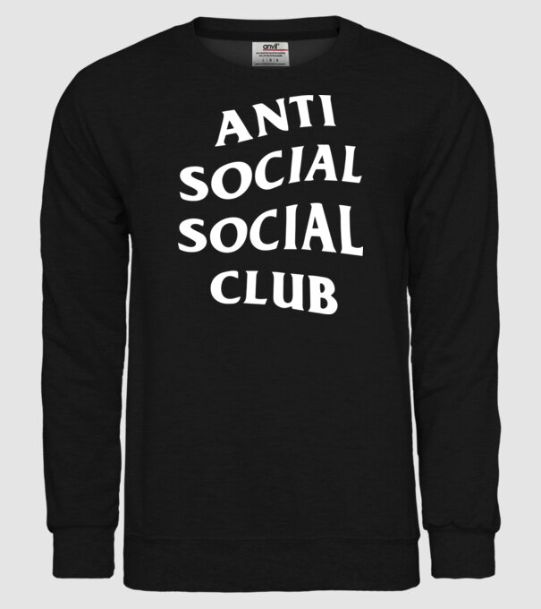 Anti social social club model negru pe tricou