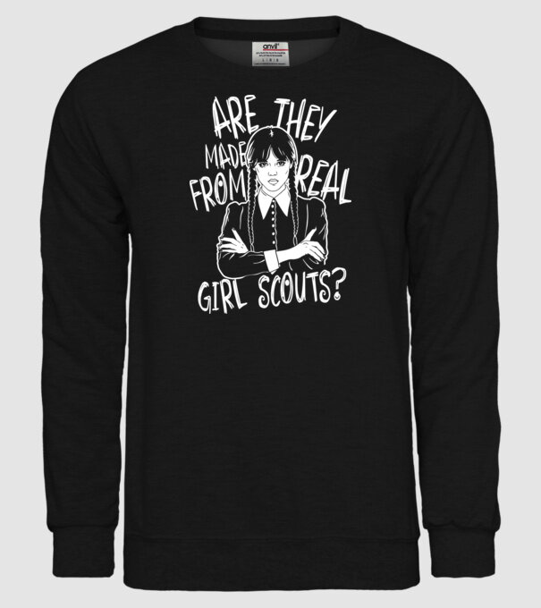 Are the made from real girl scouts model negru pe tricou