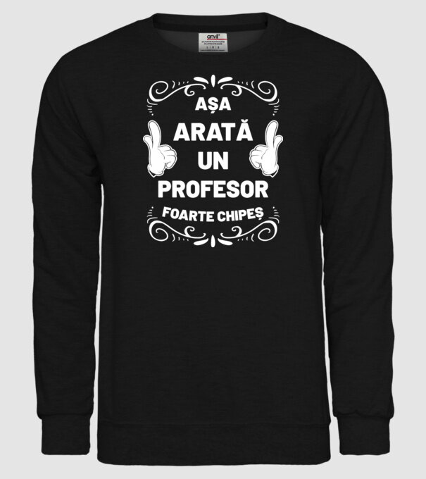 Așa arată un profesor foarte chipeș model negru pe tricou