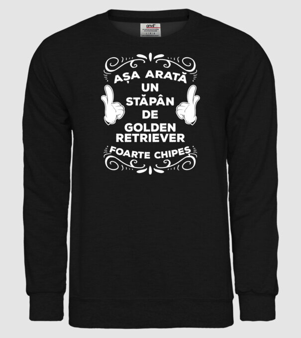 Așa arată un stăpân de Golden retriever foarte chipeș model negru pe tricou