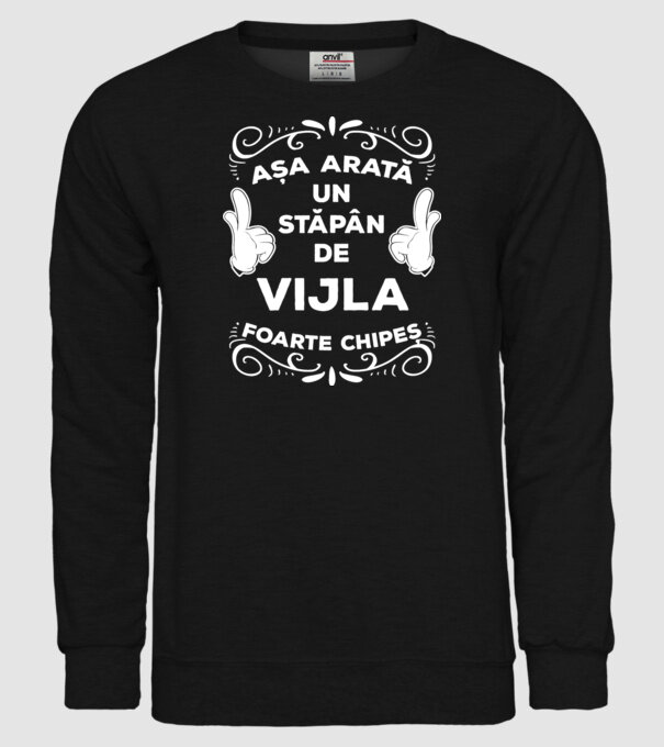 Așa arată un stăpân de Vijla foarte chipeș model negru pe tricou