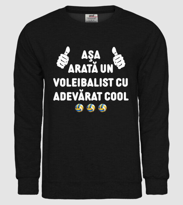 Așa arată un voleibalist cu adevărat cool model negru pe tricou
