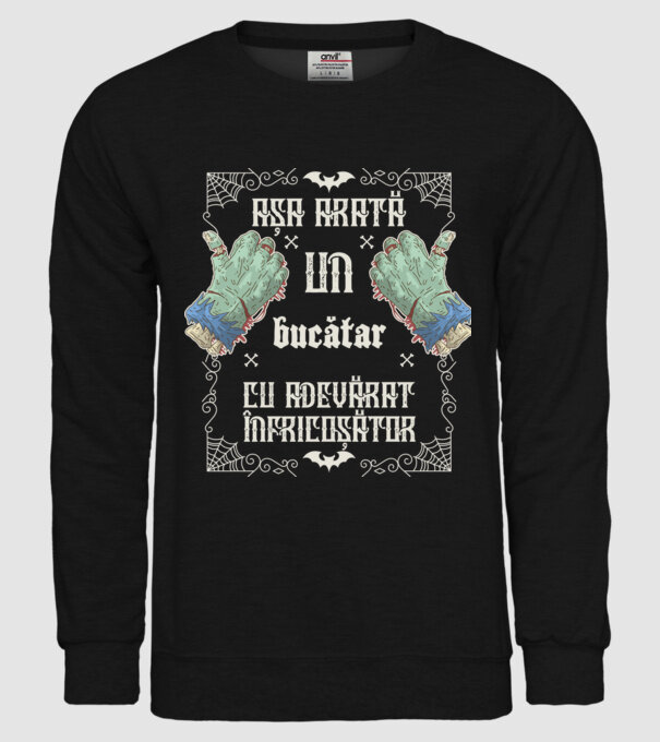 Așa arată un BUCĂTAR cu adevărat înfricoșător model negru pe tricou