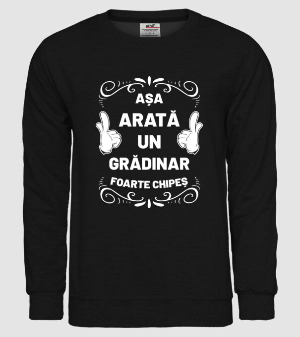 așa arată un grădinar foarte chipeș model negru pe tricou