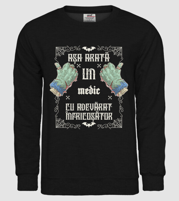 Așa arată un MEDIC cu adevărat înfricoșător model negru pe tricou