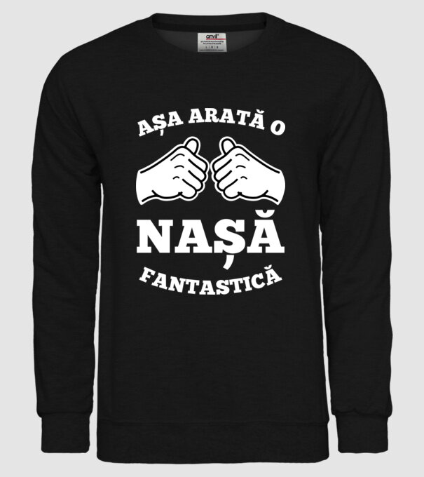Așa arată o nașă fantastică model negru pe tricou