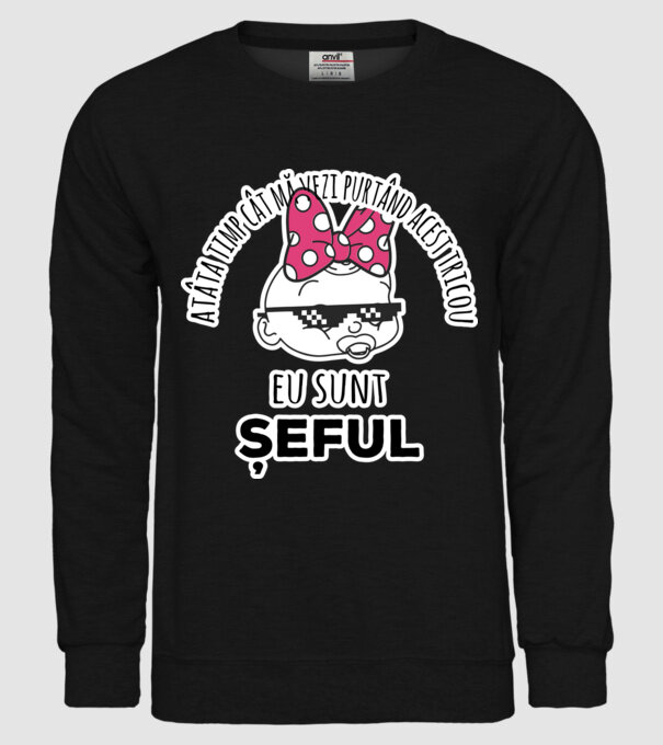 atâta timp cât mă vezi purtând acest tricou, eu sunt șeful model negru pe tricou