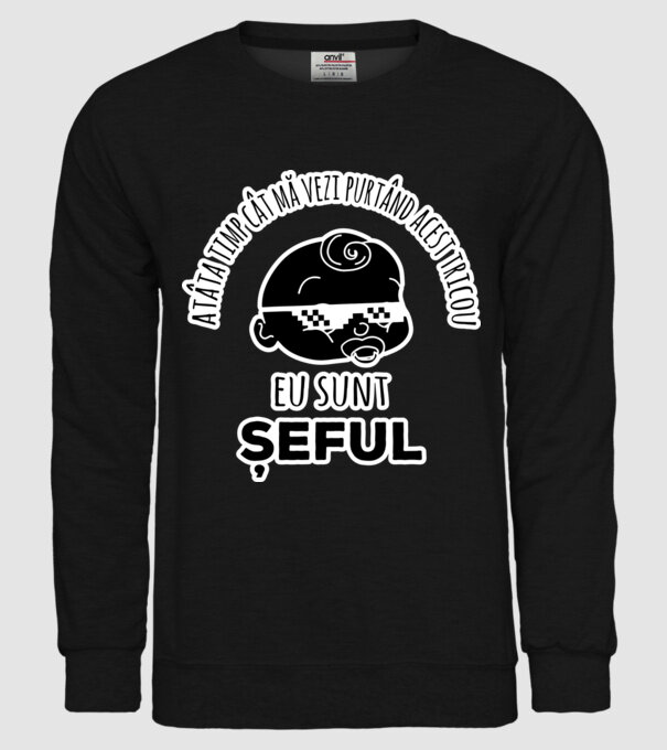 atâta timp cât mă vezi purtând acest tricou, eu sunt șeful model negru pe tricou