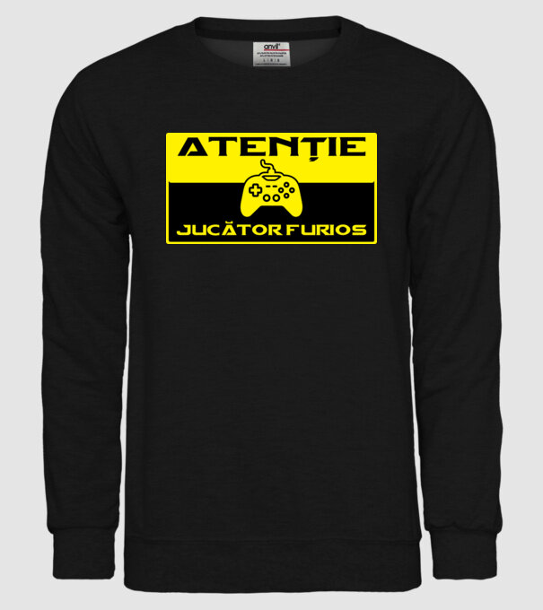 Atenție! Jucător furios model negru pe tricou