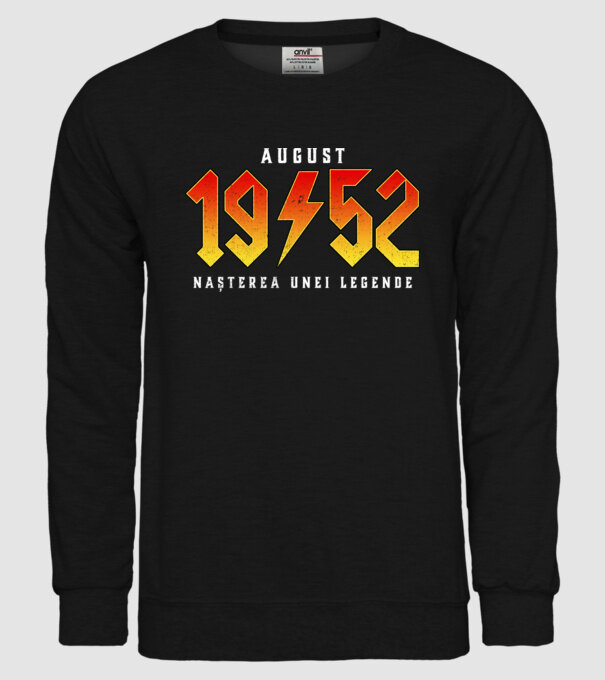 August 1952 nașterea unei legende model negru pe tricou