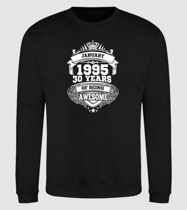 Awesome being of january 1995 model negru pe tricou