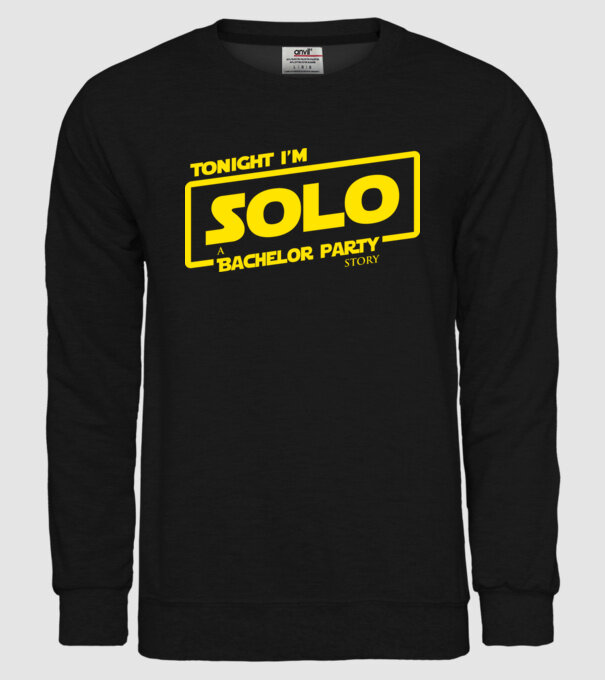 Bachelor Party Solo model negru pe tricou