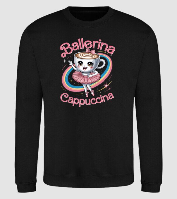Ballerina Cappuccina model negru pe tricou