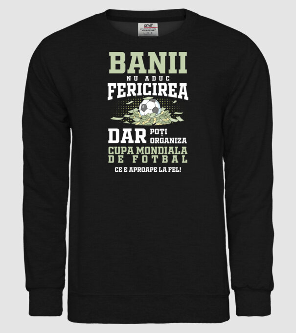 Banii nu aduc fericirea model negru pe tricou