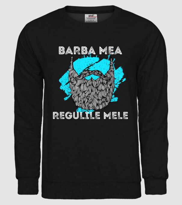 barba mea - regulile mele model negru pe tricou
