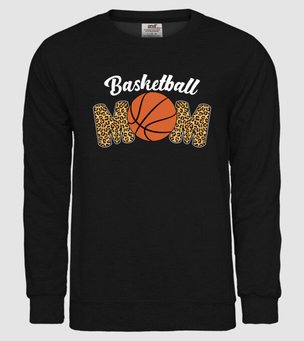 Basketball Mom model negru pe tricou