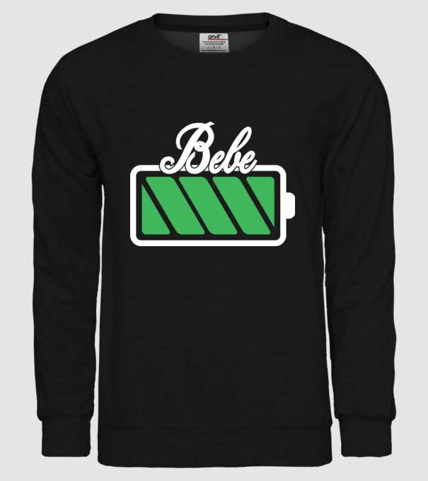 Bebe încărcat model negru pe tricou