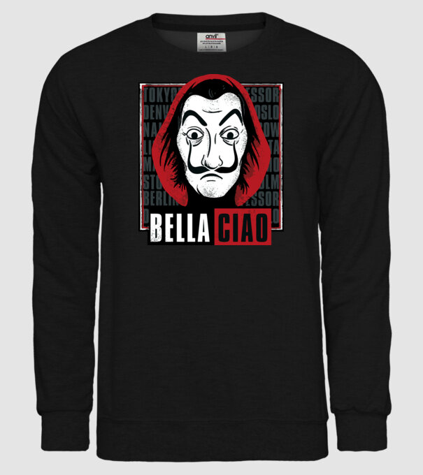 bella ciao dali model negru pe tricou