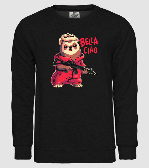 bella ciao rebel model negru pe tricou
