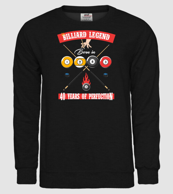 Billiard legend born in 1983 model negru pe tricou