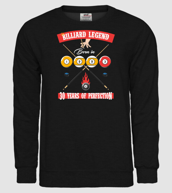 Billiard legend born in 1993 model negru pe tricou