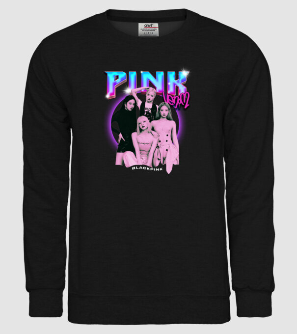 BLACKPINK pink venom model negru pe tricou