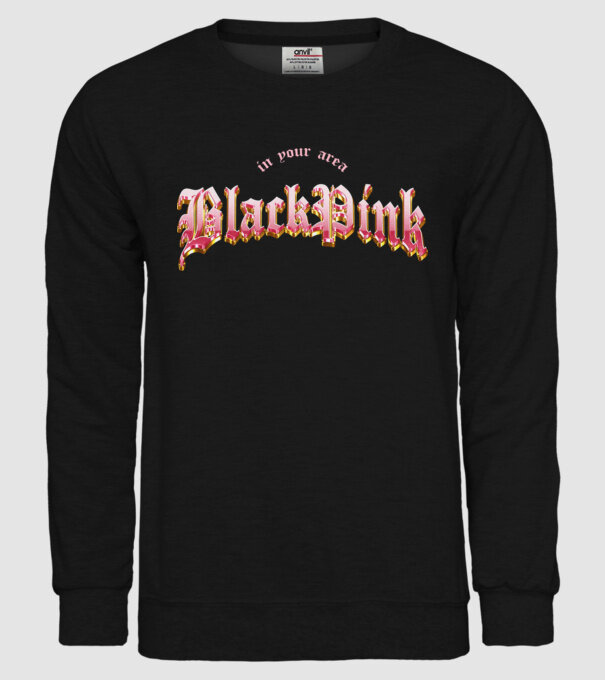 BLACPINK in your area model negru pe tricou
