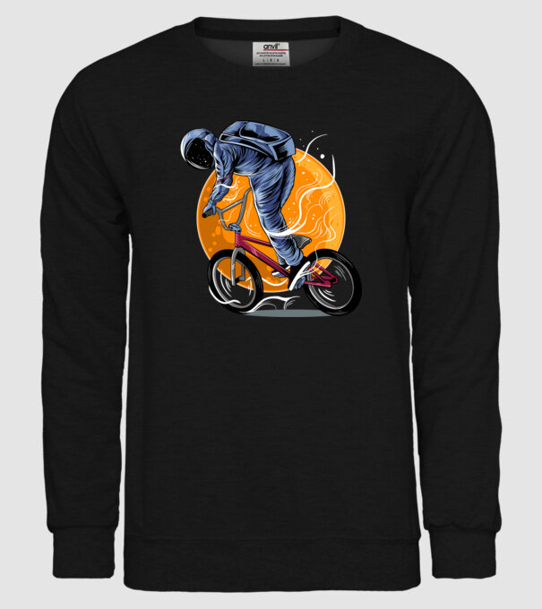 BMX space model negru pe tricou