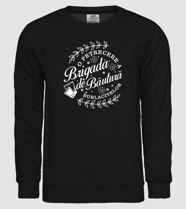 Brigada de băutură model negru pe tricou