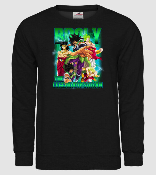 broly dragonball model negru pe tricou