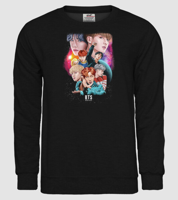 BTS POSTER model negru pe tricou