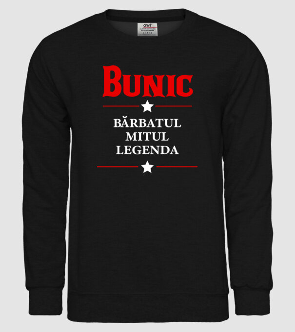 Bunic - bărbatul, mitul, legenda model negru pe tricou