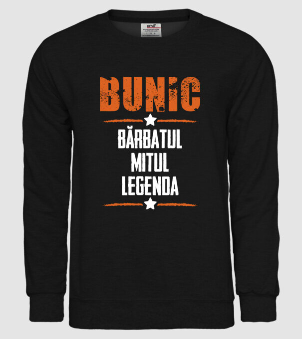 Bunic - bărbatul, mitul, legenda model negru pe tricou