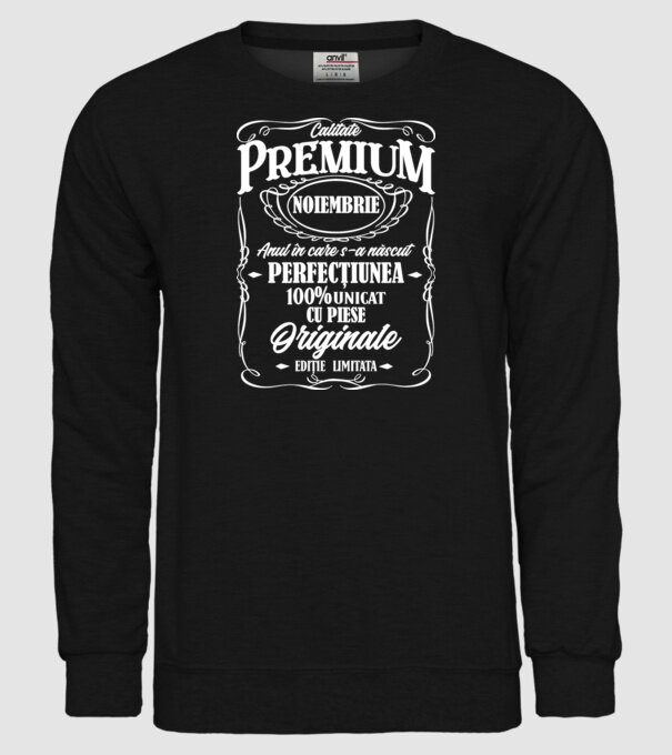 calitate premium -noiembrie - anul în care s-a născut - perfecțiunea - 100% unicat, cu piese originale, ediție limitată model negru pe tricou