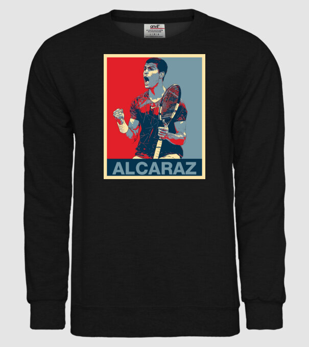 Carlos Alcaraz model negru pe tricou