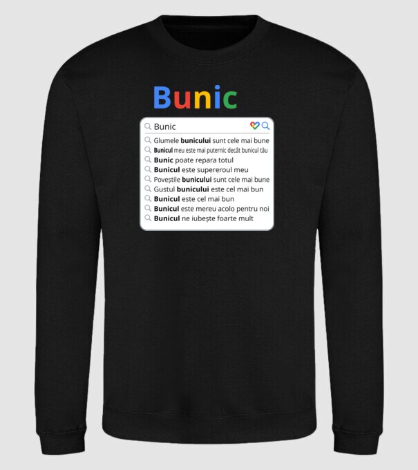 căutare Google Bunic model negru pe tricou