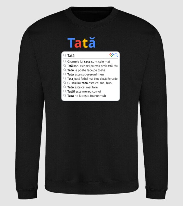 căutare Google Tată model negru pe tricou