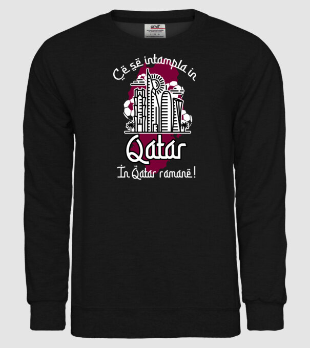 Ce se întâmplă în Katar model negru pe tricou