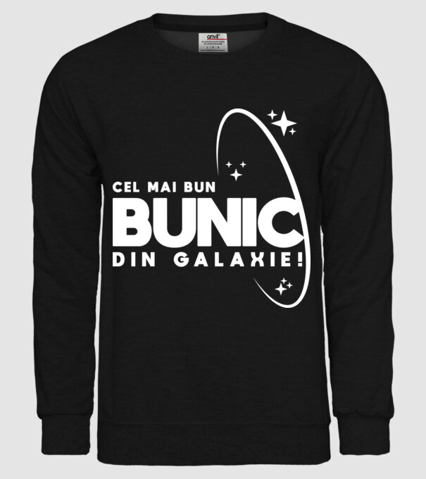 Cel mai bun bunic din Galaxie! model negru pe tricou