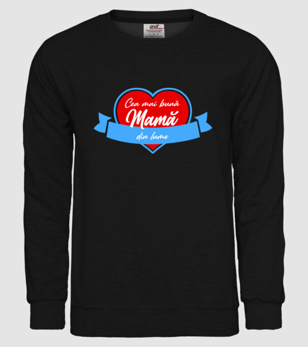 Cea mai bună mamă din lume model negru pe tricou