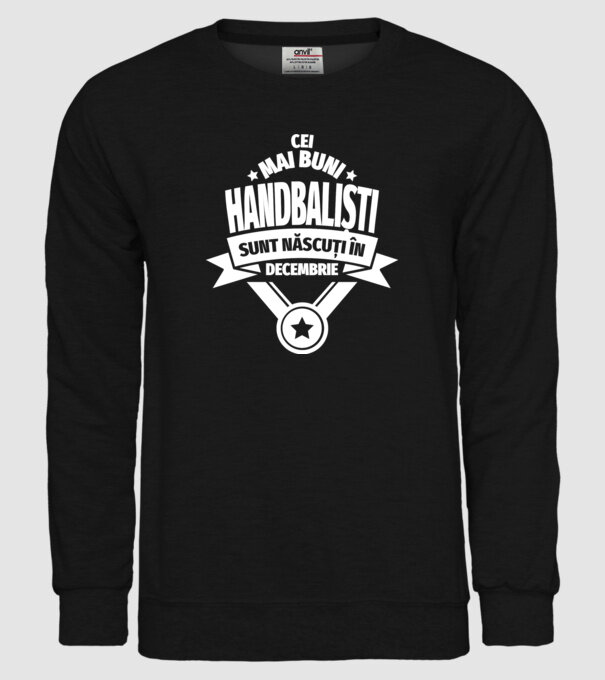 Cei mai buni handbaliști sunt născuți în Decembrie model negru pe tricou