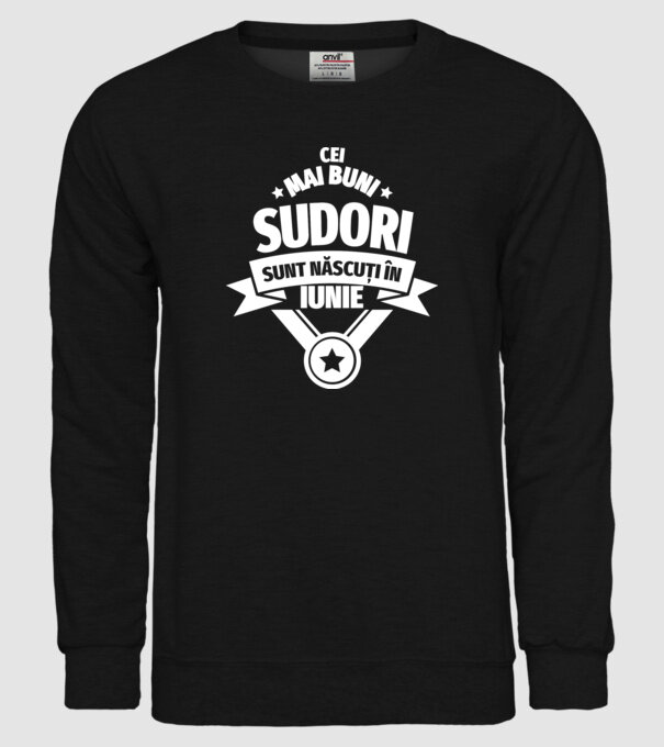 Cei mai buni sudori sunt născuți în Iunie model negru pe tricou