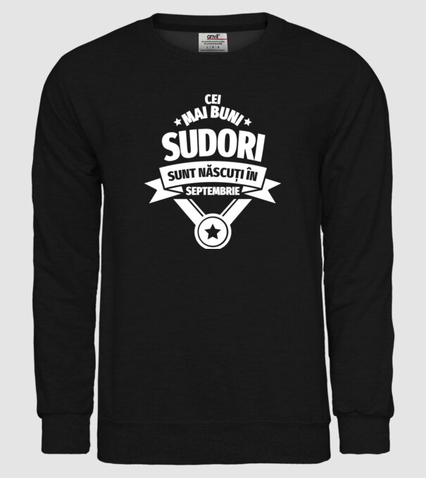 Cei mai buni sudori sunt născuți în Septembrie model negru pe tricou