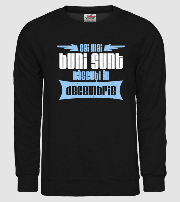 Cei mai buni sunt născuți în decembrie model negru pe tricou
