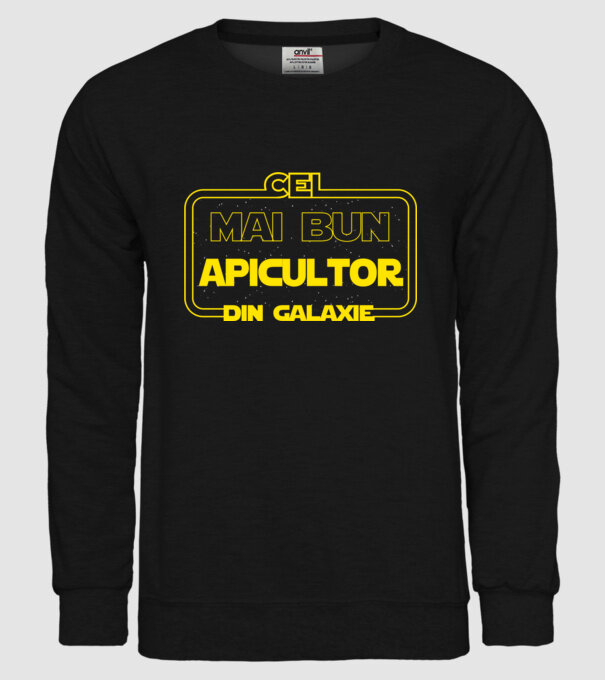 Cel mai bun apicultor din galaxie model negru pe tricou