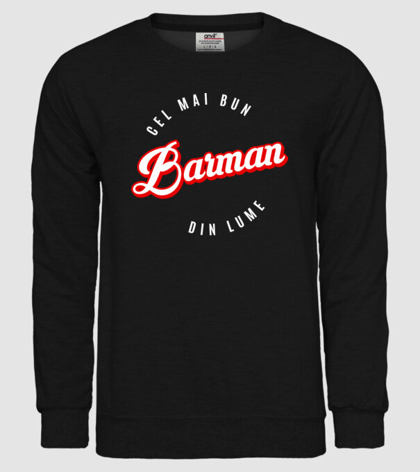Cel mai bun BARMAN din lume model negru pe tricou