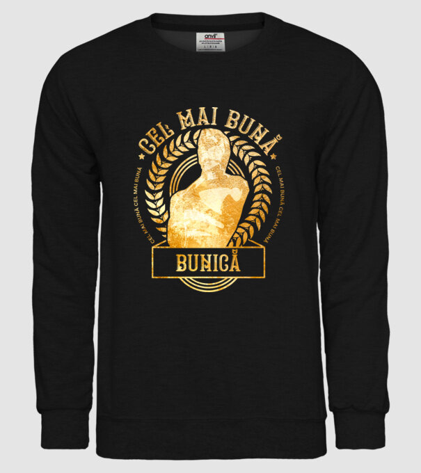 Cea mai bună bunică model negru pe tricou
