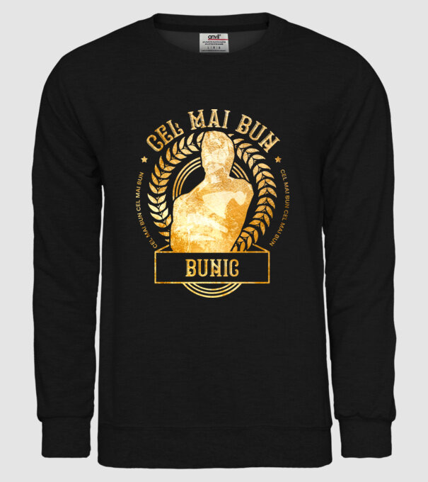 Cel mai bun bunic model negru pe tricou