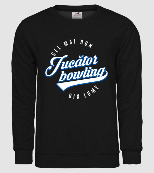 cel mai bun jucător bowling din lume model negru pe tricou